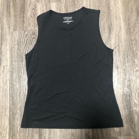 Adrienne Vittadini Black Sleeveless Tank Top L - Picture 1 of 2